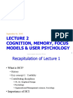 Lecture 2 - Cognition, Memory, Focus Models & User Psychology - Edited