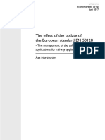 The Effect of The Update of The European Standard en 50128