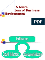Macro & Micro Indicators of Business Environment