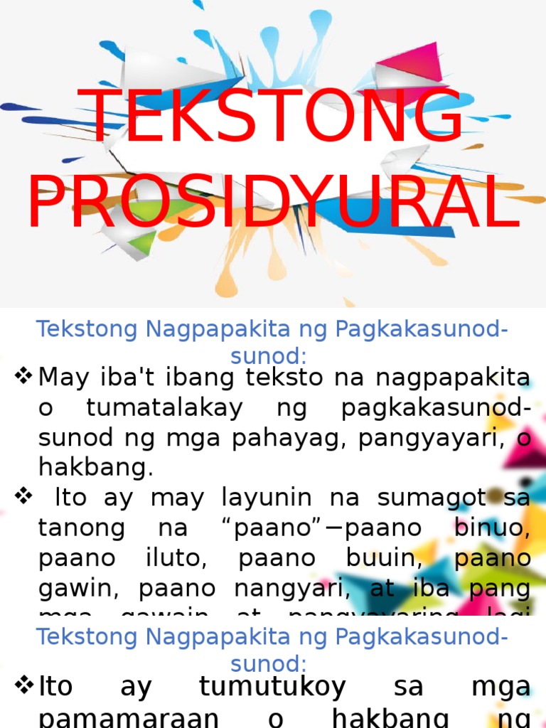 Tekstong Prosidyural | PDF