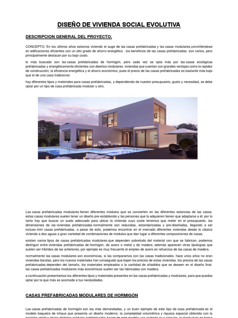 Casas Prefabricadas - Edificaciones 3 | PDF | Madera | Aislamiento térmico