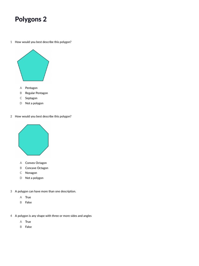 Understanding Polygons and Their Types | PDF
