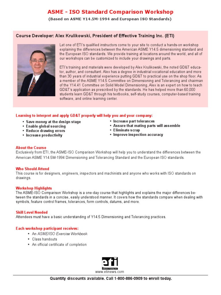 ASME-ISO GD&T Standards Workshop | PDF | Engineering