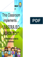 This Classroom Implements : "Basura Ko, Hipos Ko!"