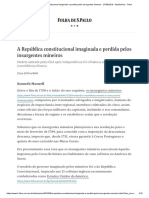 A República Constitucional Imaginada e Perdida Pelos Insurgentes Mineiros - 27-06-2019 - Ilustríssima - Folha