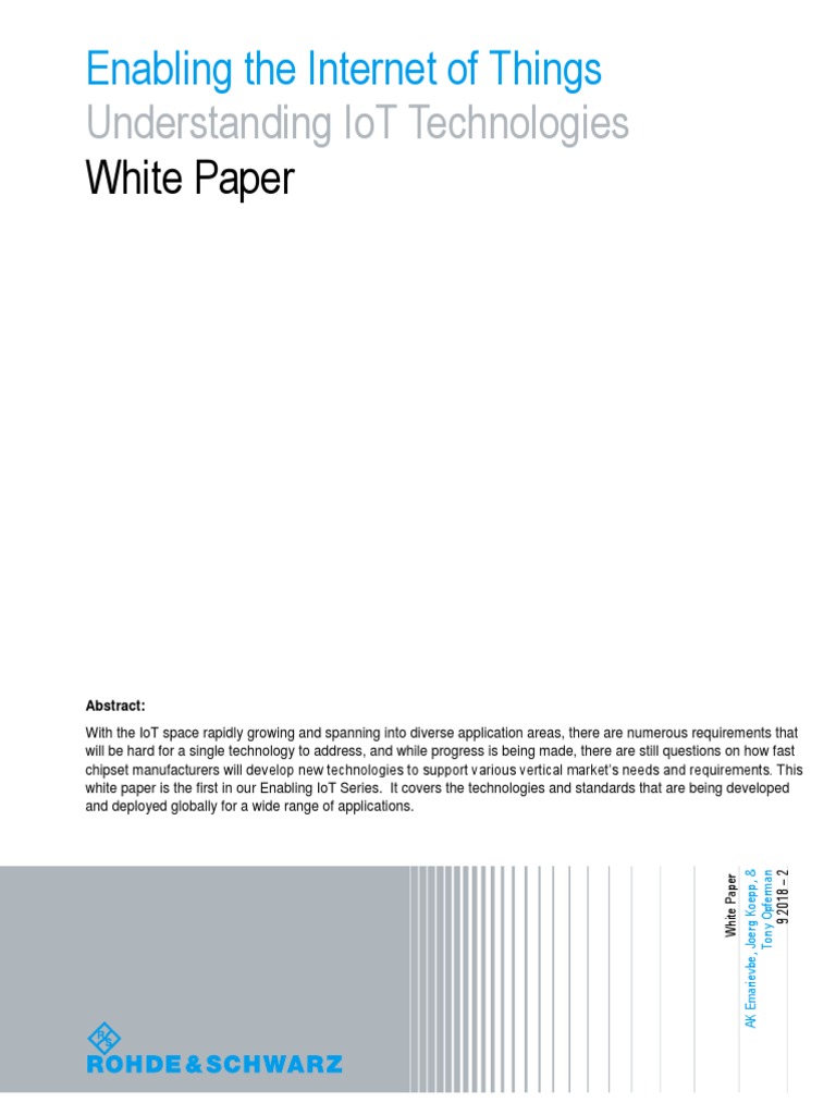 Enabling and Understanding Iot Technologies | PDF | Ieee 802.11 | Wi Fi