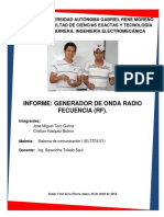 Informe Generador de Onda de Radio Frecuencia PDF