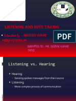 Listening and Note-Taking