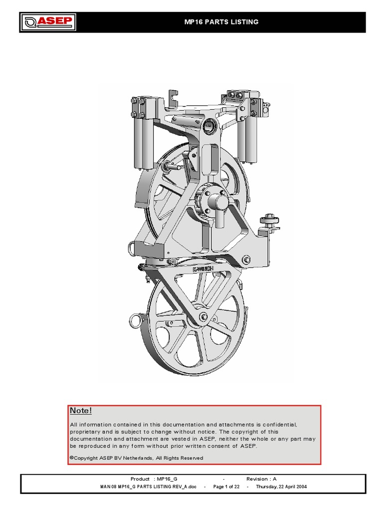 MP16 Parts | PDF | Nut (Hardware) | Screw