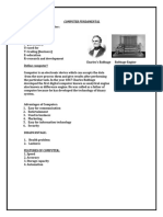 Computer Fundamentals Summary