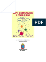 XVII Certamen Literario "Evaristo Bañón"  Caudete 2013