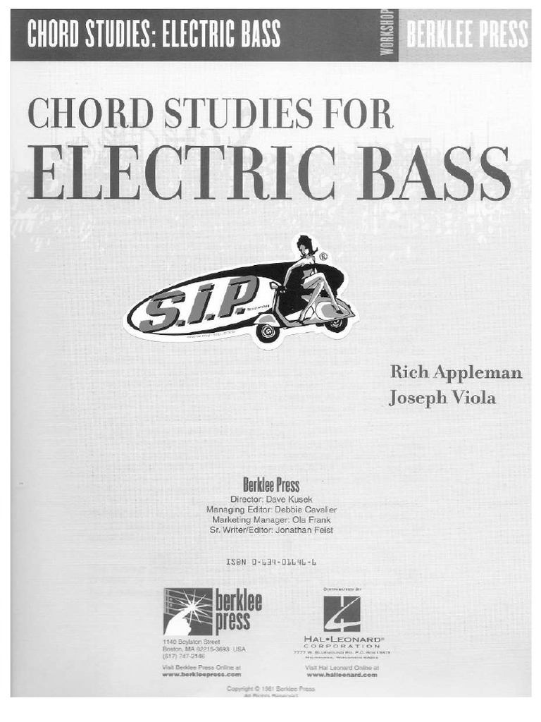 CHORD STUDIES FOR ELECTRIC BASS Berklee Press (Arrastrado) 1 PDF PDF