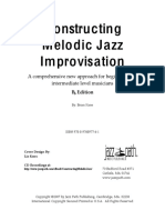 C Onstructing Melodic Jazz Improvisation: A Comprehensive New Approach For Beginning and Intermediate Level Musicians