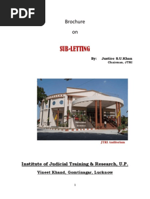 Article Chairman Sub-letting