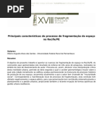 Principais características do processo de fragmentação do espaço no Recife