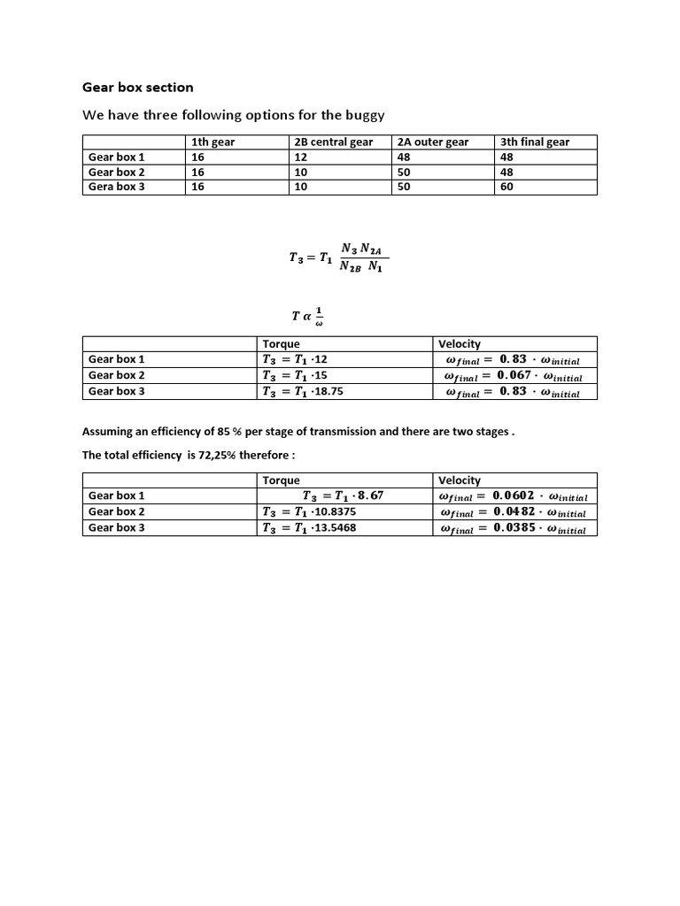 Gear Box Section | PDF