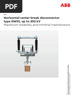 Type GW55, Up To 300 KV Horizontal Center Break Disconnector