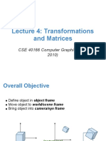 Lecture 4 Transformations and Matrices