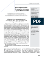 Características, Manejo y Evolución Intrahospitalaria de Usuarios de Drogas Ilícitas Con Infarto Agudo Del Miocardio