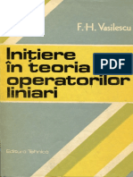 Iniiere N Teoria Operatorilor Liniari PDF