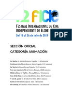42 Festival Internacional de Cine Independiente de Elche. Sección Oficial. Animación. Fundación Caja Mediterráneo