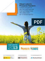 2013 Report of Proyecto Hombre Observatory ADDICCTION