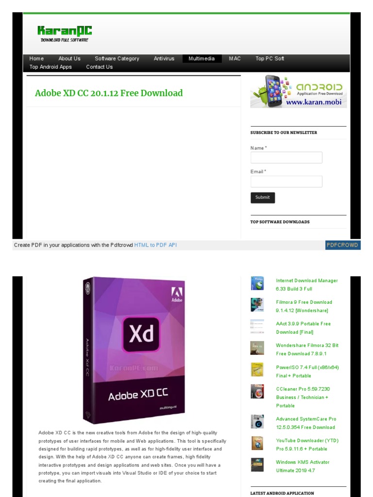 Karanpc Com Adobe XD CC Free | PDF | Application Software.