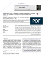 Antimicrobial Activity of blueberry