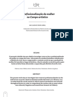 A Profissionalização Da Mulher No Campo Artístico