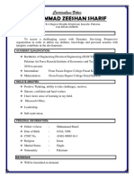 Muhammad Zeeshan Sharif: Curriculum Vitae