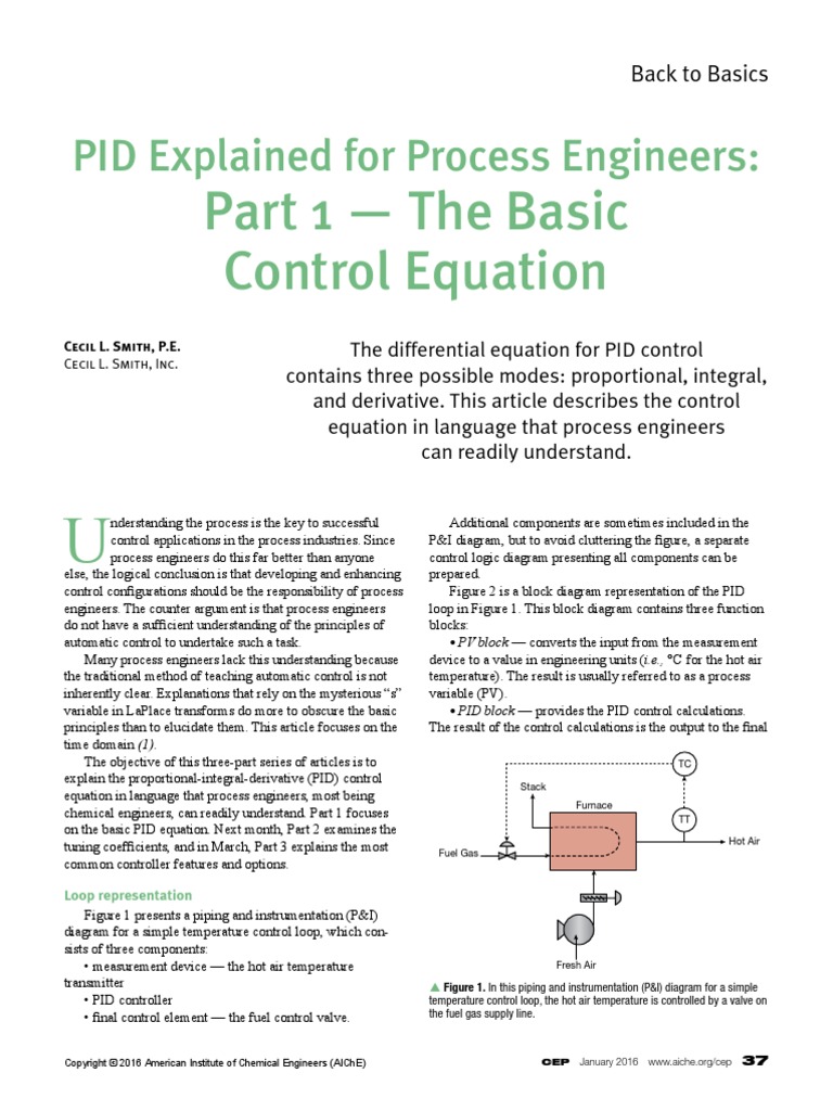 PID Explained For Process Engineers - Part 1 - The Basic Control ...