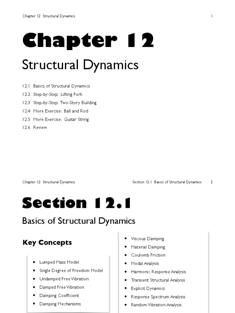 An Introduction to Structural Dynamics: Concepts, Analysis Methods, and ...