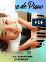 panfleto de aulas de piano