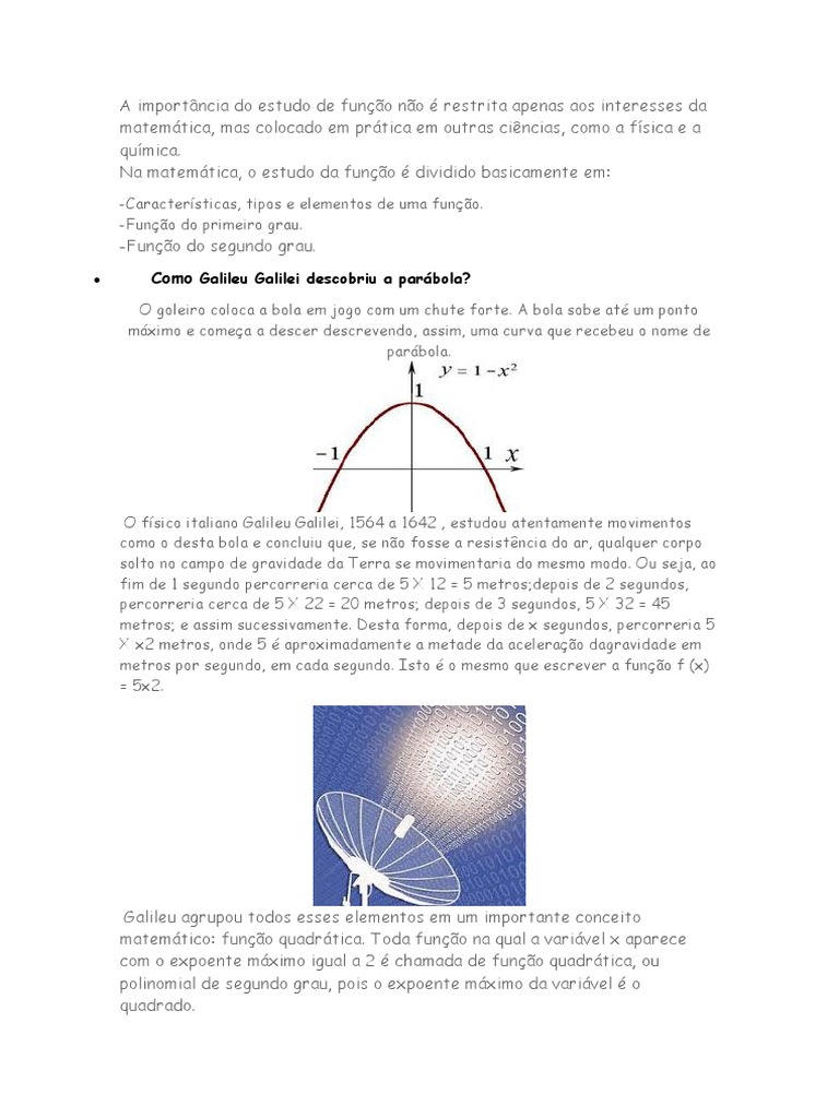 A Importância Do Estudo de Função Não É Restrita Apenas Aos Interesses ...