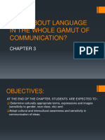 What About Language in The Whole Gamut of Communication?
