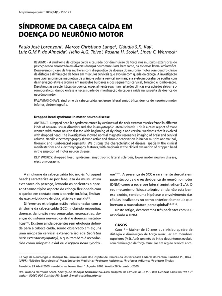SÍNDROME DA CABEÇA CAÍDA EM DOENÇA DO NEURÔNIO MOTOR.pdf | PDF ...