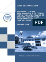 Informe Final Capacitacion Malaria PDF