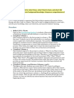 The K-W-L Strategy Stands For What I Know, What I Want To Learn, and What I Did Learn. by Activating Students' Background Knowledge, It Improves Comprehension of Expository Text