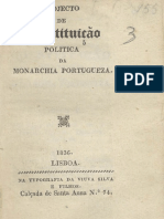 Projecto de Constituicao Politica Da Monarquia Portuguesa_projecto de Constituição Politica Da Monarchia Portugueza