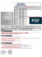 Fee Notice: Payment Due Date Is Friday, June 21, 2019