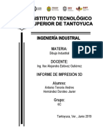 Reporte de Impresion 3d