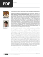 Ciência Responsável e Impacto Social Da Pesquisa Em Administração