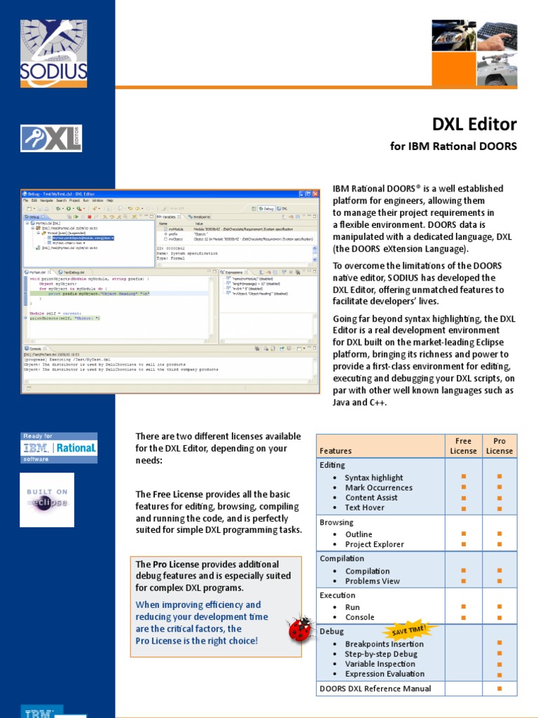 DXL Editor The Smartest Editor For Rational DOORS DXL PDF Eclipse