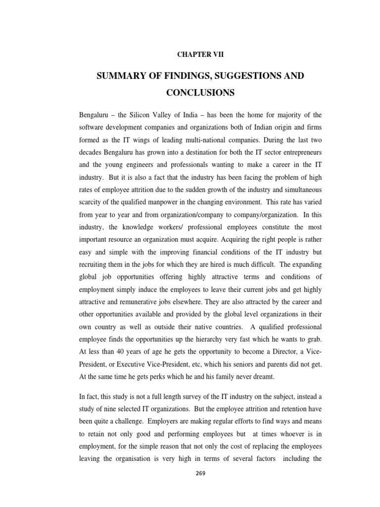 Summary of Findings, Suggestions and Conclusions | Download Free PDF ...