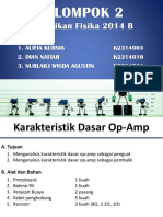 Laporan Praktikum Elektronika Dasar - Karakteristik Dasar Op-Amp