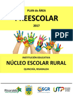 Plan de área preescolar 2017 Institución Educativa Núcleo Escolar Rural Quinchía
