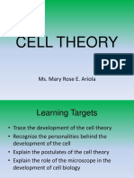 Cell Theory: Ms. Mary Rose E. Ariola
