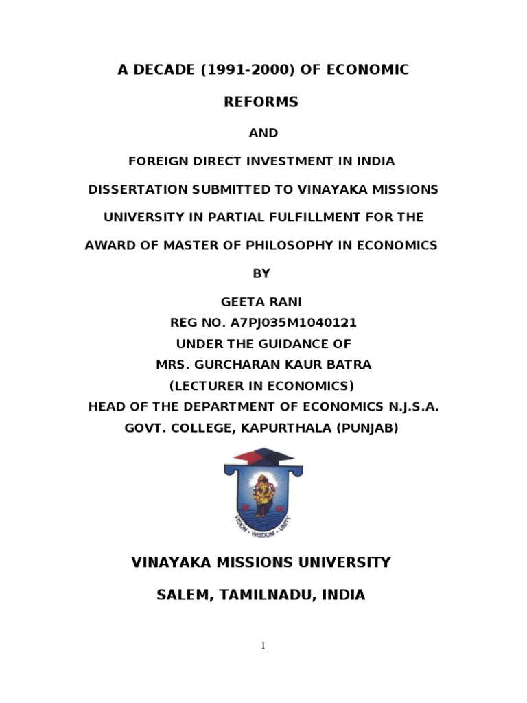 FDI Impact on India's Economy (1991-2000) | PDF | Foreign Direct ...