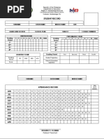 Learner's Class Card Template | PDF | Learning | Behavior Modification