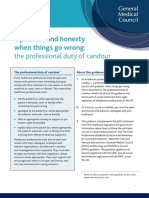 Openness and Honesty Professional Duty of Candour